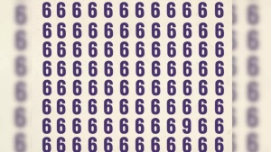 Optical Illusion: Can you spot the hidden number 9 among the sea of 6s in just 5 seconds?