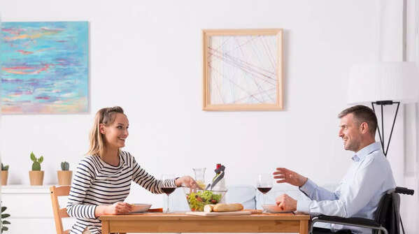 Woman confidently setting boundaries.